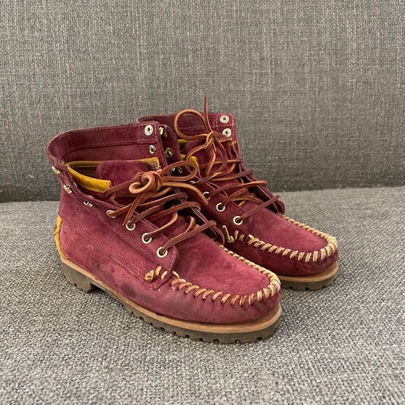 Sebago Shoes - Suede Burgundy Sebago Boots Size 7